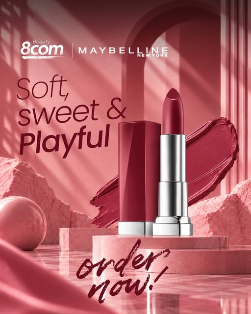 Photo by 8COM Beauty on October 16, 2026. May be an image of one or more people, makeup, lipstick, cosmetics and text.