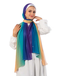 Kayan Gradient Chiffon Scarf 74 - 8COM STORES