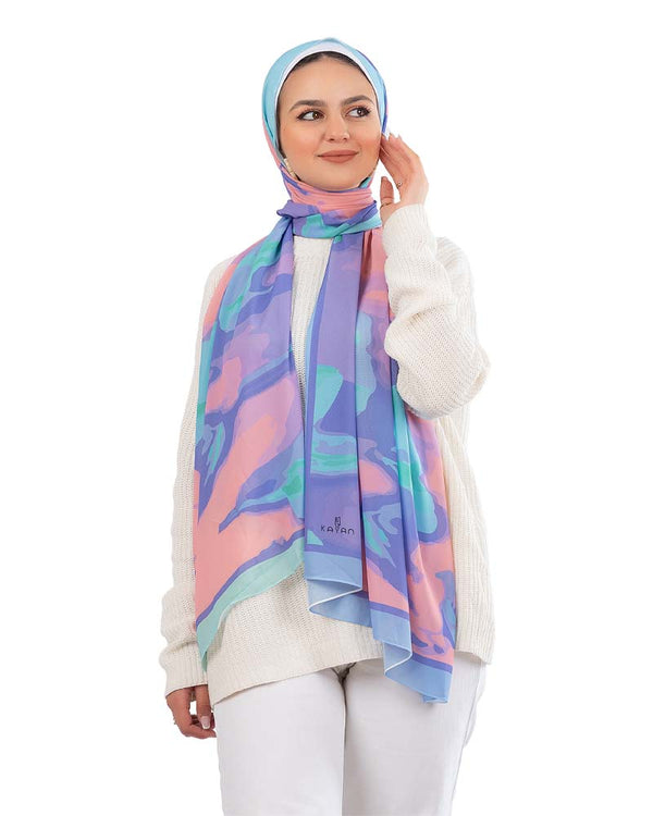 Kayan Chiffon Printed Scarf 154 - 8COM STORES