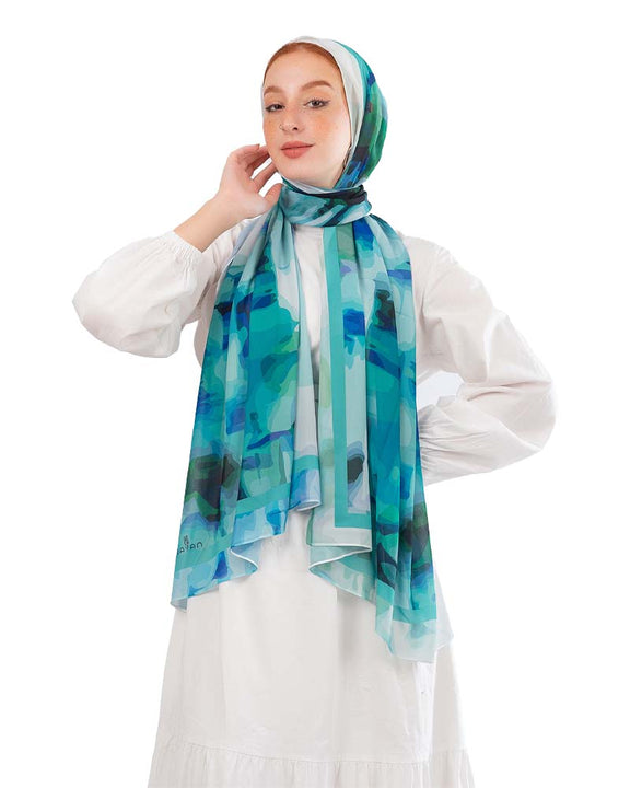 Kayan Chiffon Printed Scarf - 8COM STORES