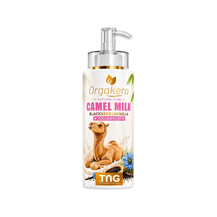 Orgakera Camel Milk Lotion Black Seed & Vanilla 250ml – Moisturizing Body Lotion