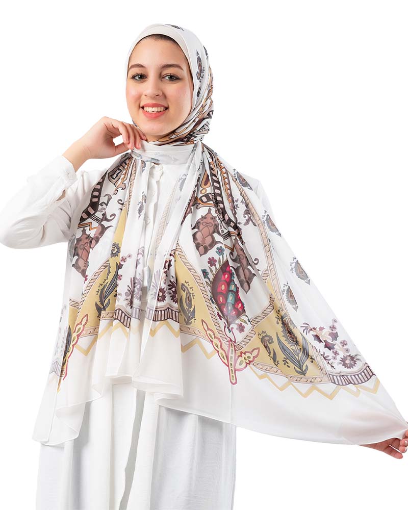 Kayan Chiffon Printed Scarf 257 - 8COM STORES