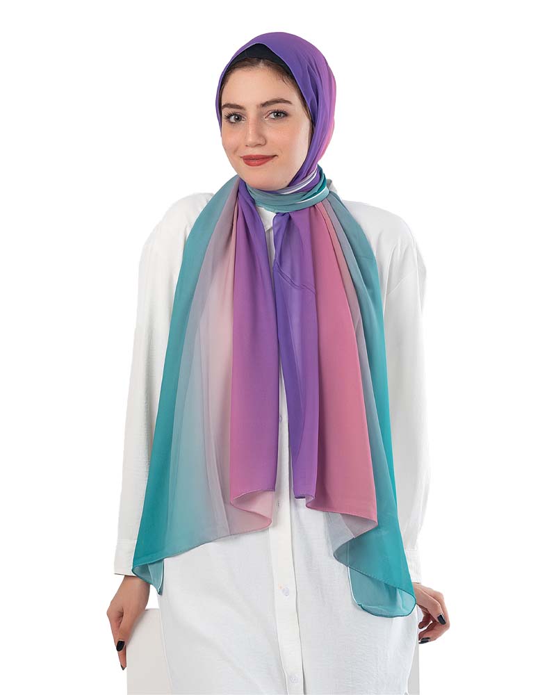 Kayan Gradient Chiffon Scarf 61 - 8COM STORES