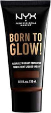 NYX Professional Makeup Born To Glow Naturally Radiant Foundation - 25 Deep Ebony