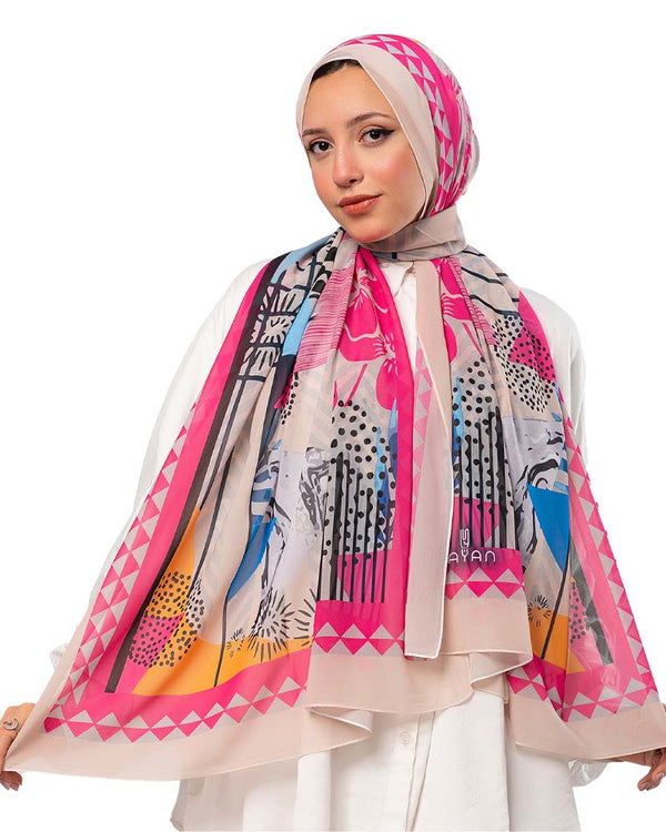 Kayan Chiffon Printed Scarf 291 - 8COM STORES