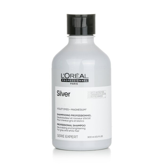 L'Oreal Professionnel Serie Expert - Silver Violet Dyes + Magnesium Neutralising and Brightening Shampoo (For Grey and White Hair) - 8COM STORES