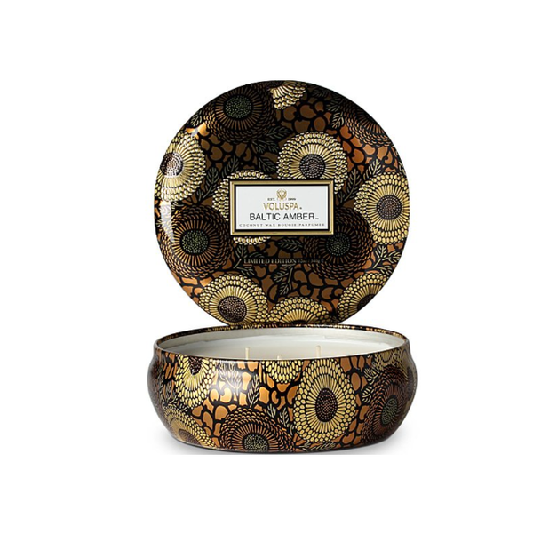 3 Wick Decorative Tin Candle - Burning Woods 340g