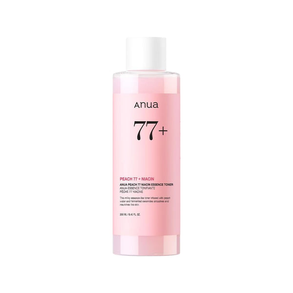 Anua Peach 77 Niacin Essence Toner 250 مل – تونر الإيسنس بالخوخ والنياسيناميد لتفتيح وترطيب البشرة