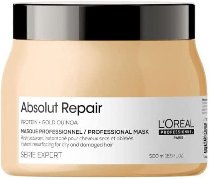 L'Oreal Professionnel Serie Expert - Absolut Repair Gold Quinoa + Protein Instant Resurfacing Mask (For Dry and Damaged Hair)