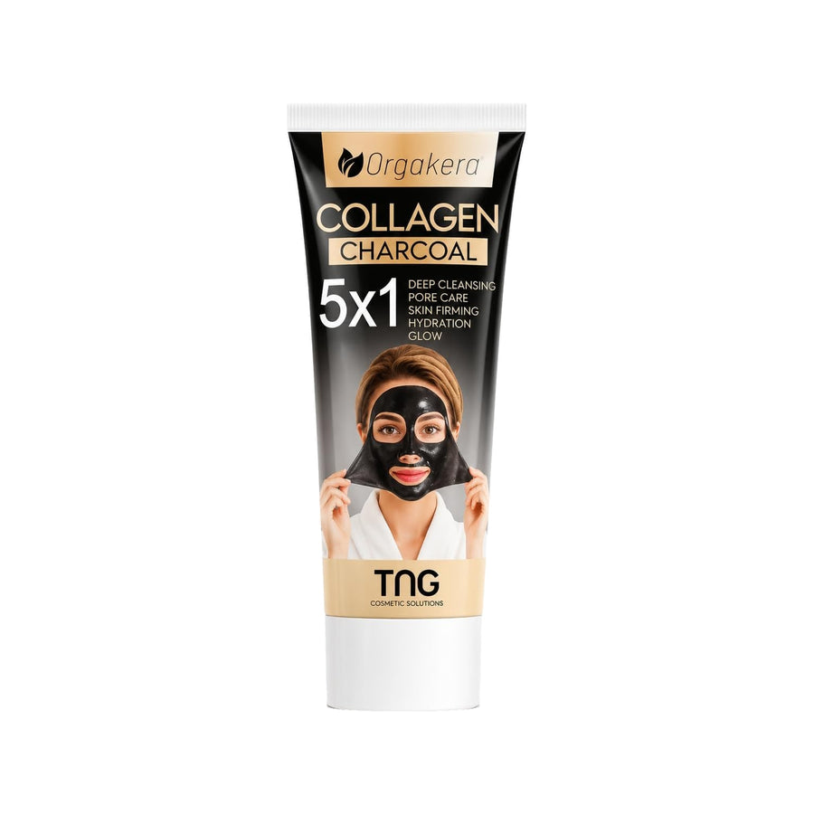 Orgakera Collagen Charcoal Peel-Off Mask 120g – Deep Cleansing, Oil Control & Skin Firming