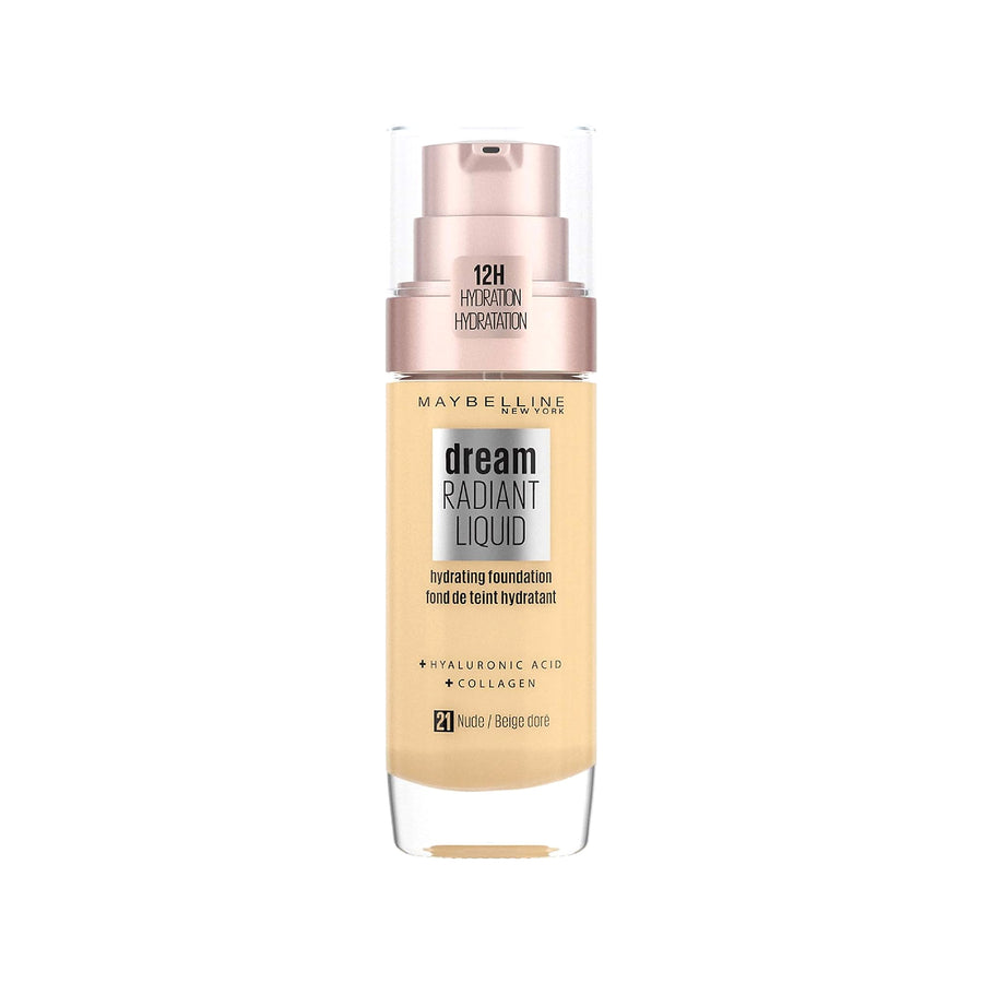 Maybelline Dream Radiant Liquid Foundation – 21 Nude, 30ml