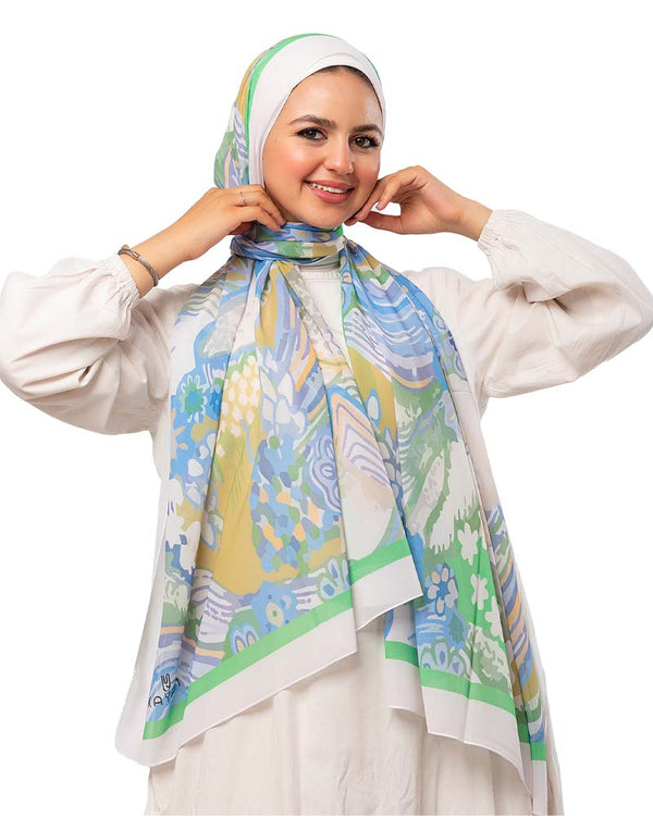 Kayan Chiffon Printed Scarf 276 - 8COM STORES