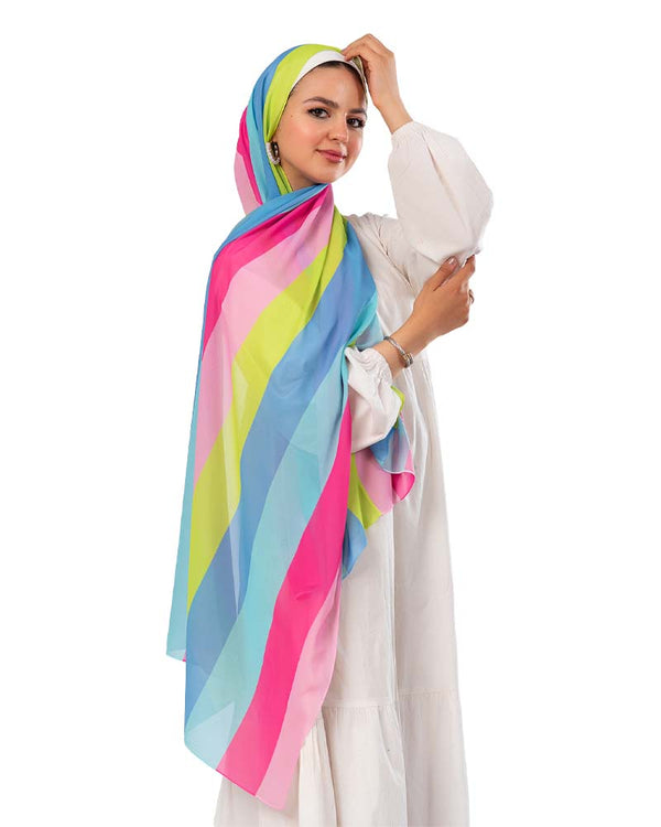 Kayan Gradient Chiffon Scarf 153 - 8COM STORES