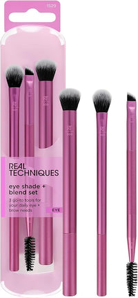 مجموعة فرش مكياج Real Techniques Eye Shade and Blending، نباتية وخالية من القسوة، مكونة من 3 قطع 