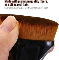 فرشاة مكياج الأساس، فرشاة وجه كابوكي متعددة الوظائف لمزج مستحضرات التجميل السائلة أو الكريمية أو البودرة الخالية من العيوب (أسود)