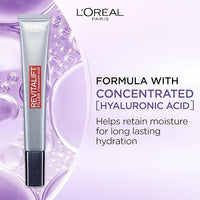 L’Oréal Paris Revitalift Filler Anti-Ageing Eye Cream – Replumps, Smooths & Hydrates the Under-Eye Area with Hyaluronic Acid, 15ml