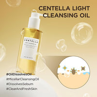 SKIN1004 Madagascar Centella Light Cleansing Oil  Pure and light oil with fresh cleansing effect, Micellar Cleansing Hypoallergenic Use