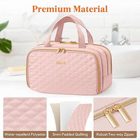 Lifewit Travel Toiletry Bag – Large 5L Makeup & Cosmetic Bag with Handle, Multi-Compartments, Pink