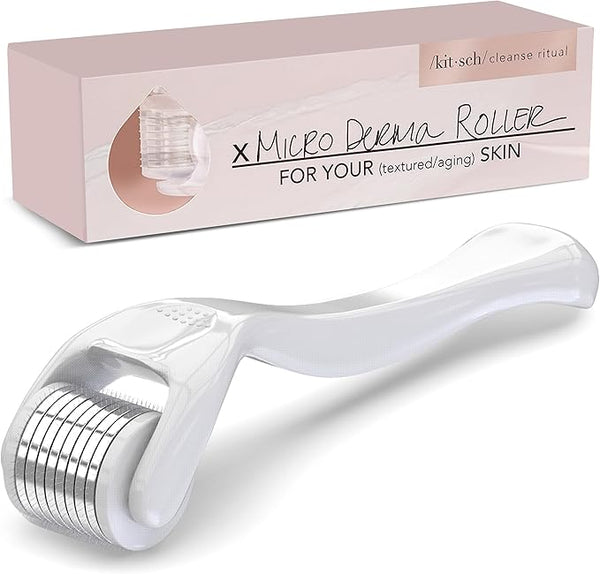 Kitsch Derma Roller – Skin Care Tool & Face Roller for Boosting Absorption of Serums & Oils -  Easy-to-Use Beauty Roller for Skin, Beard & Hair Growth