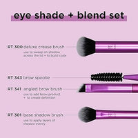 مجموعة فرش مكياج Real Techniques Eye Shade and Blending، نباتية وخالية من القسوة، مكونة من 3 قطع 