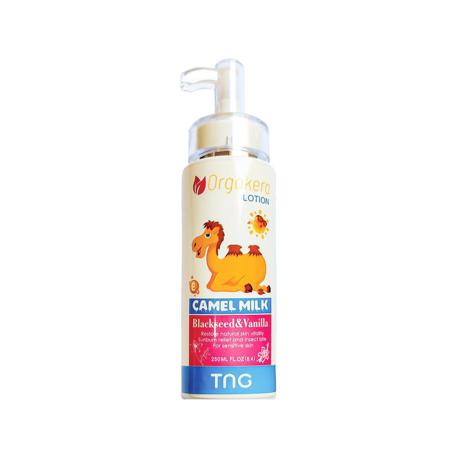 Orgakera Camel Milk Lotion Black Seed & Vanilla 250ml – Moisturizing Body Lotion