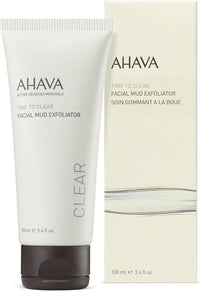 AHAVA Dead Sea Mud Facial Exfoliator – Gentle Hydrating Face Scrub with Natural Micro Granules