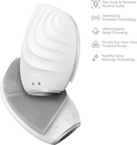 GESKE SmartAppGuided Sonic Facial Brush 5 in 1 Silicone Face Cleansing Device Starlight