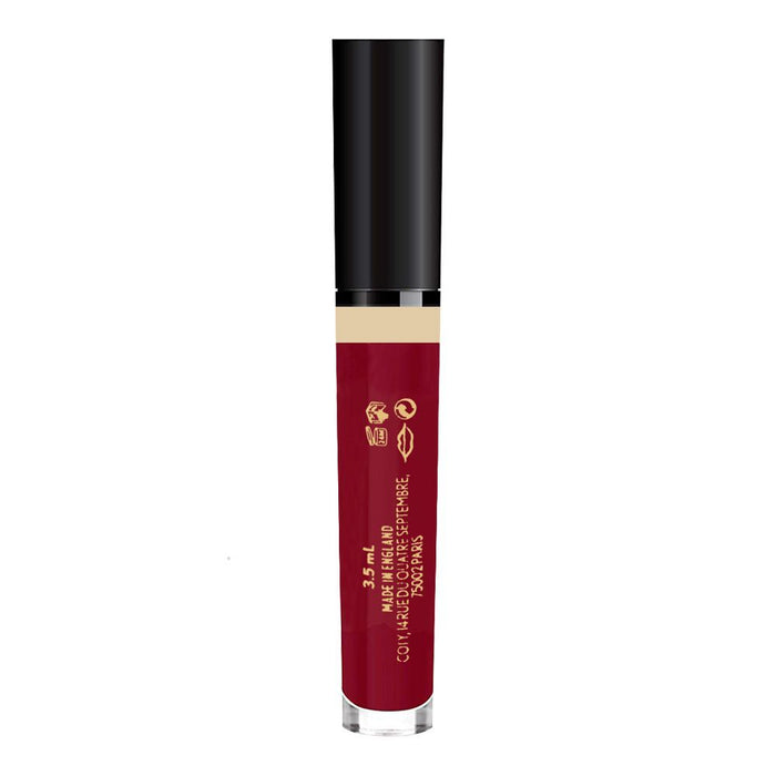 Max Factor Lipfinity Velvet Matte Lipstick in 090 Red Allure with a lightweight, long-lasting velvet matte formula in a bold red shade.