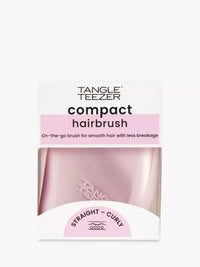 Tangle Teezer Compact Styler Pink Matte Chrome Hairbrush For Detangling