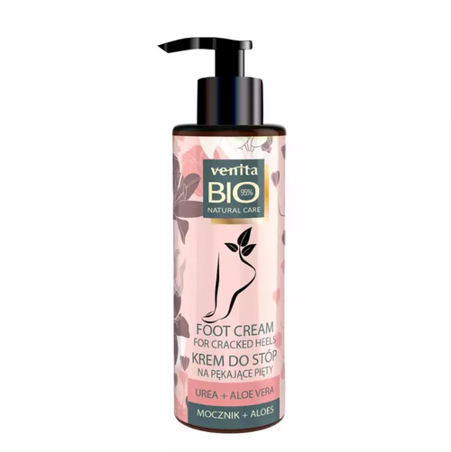 Venita Bio Natural Care Foot Cream Regenerating Cream For Cracked Heels With Urea And Aloe Vera 100ml