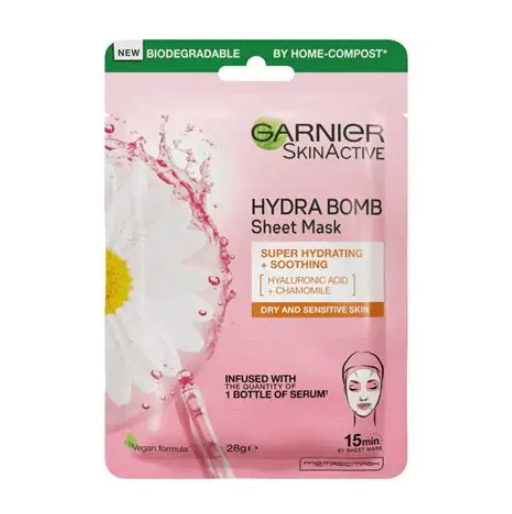 Garnier Moisture Bomb Sheet Mask With Hyaluronic Acid & Chamomile 28g