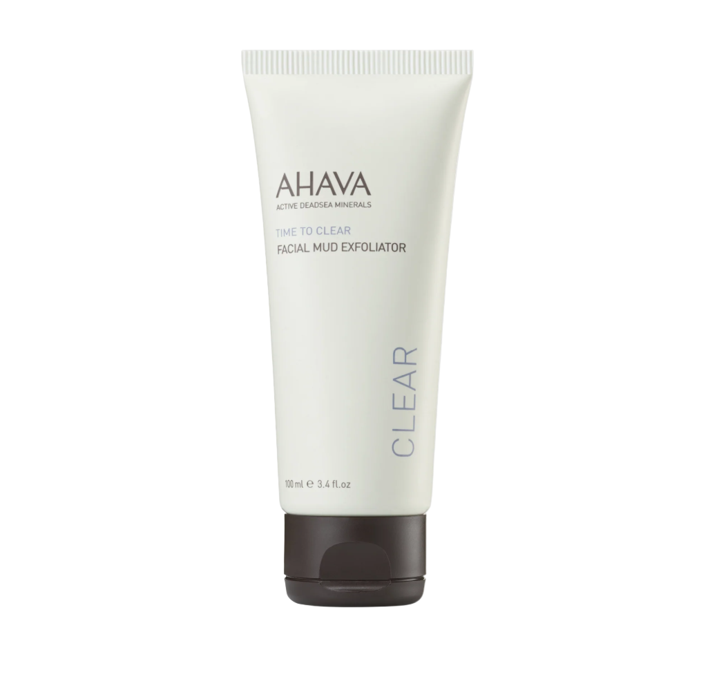 AHAVA Dead Sea Mud Facial Exfoliator – Gentle Hydrating Face Scrub with Natural Micro Granules