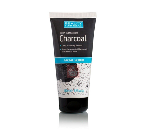 Beauty Formulas Charcoal Facial Scrub Cleansing Peeling With Activated Charcoal 150ml