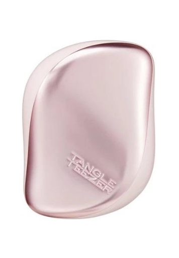 Tangle Teezer Compact Styler Pink Matte Chrome Hairbrush For Detangling