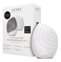 GESKE SmartAppGuided Sonic Facial Brush 5 in 1 Silicone Face Cleansing Device Starlight