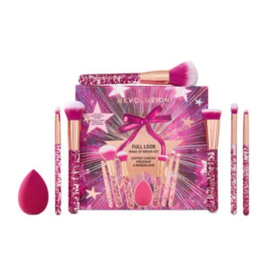 Revolution Full Look Makeup Brush Gift Set 7 Piece Eye Face & Cheek Collection