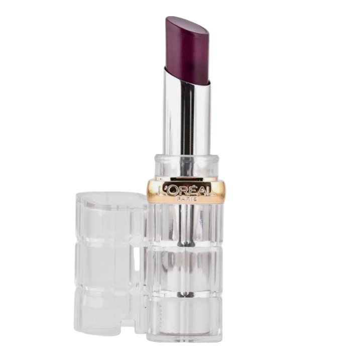 L'Oreal lipstick with clear casing on a white background