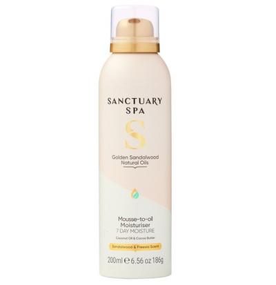 Sanctuary Spa Golden Sandalwood Mousse to Oil Moisturiser 200ml