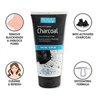 Beauty Formulas Charcoal Facial Scrub Cleansing Peeling With Activated Charcoal 150ml