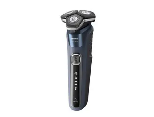 Philips S5885/25 Series 5000 Wet & Dry Men's Electric Shaver with Pop-up Trimmer, Charging Stand and Full LED display, Midnight Blue