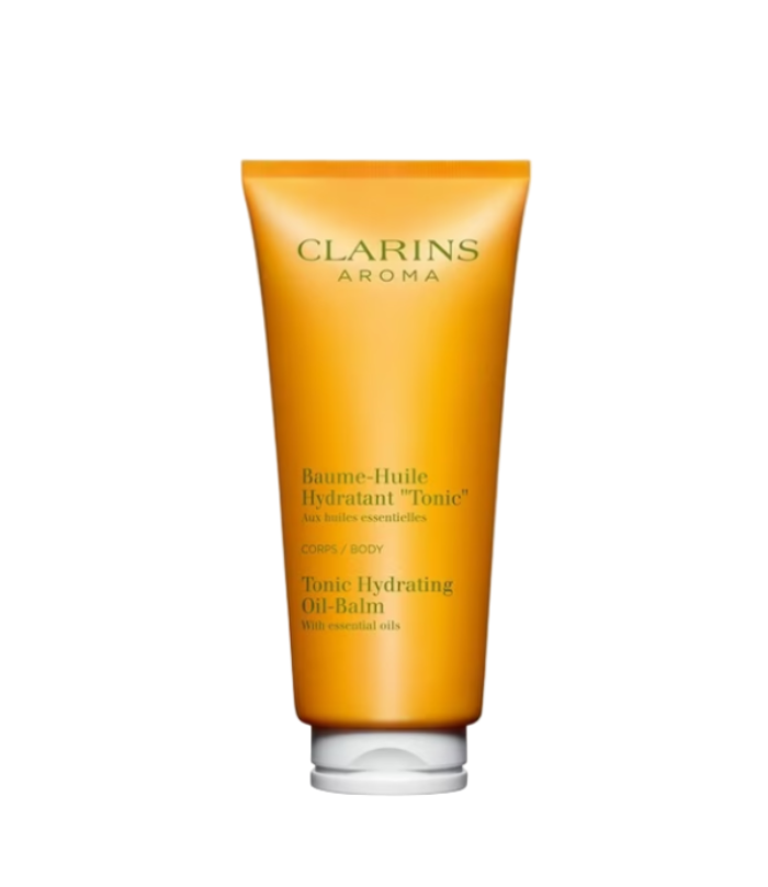 Clarins Tonic Hydrating Oil-Balm tube on a white background