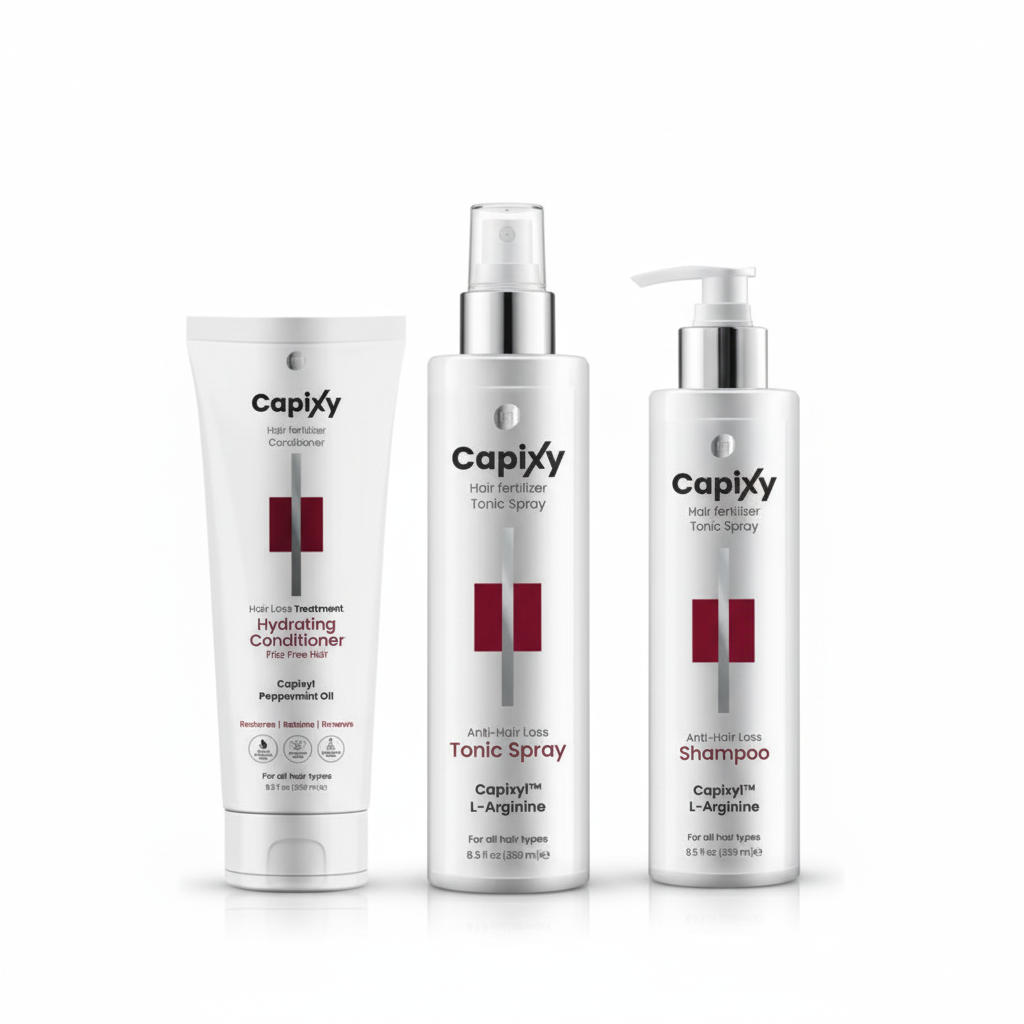 Capixy Essential Hair Care Kit formulated to cleanse, nourish, and support healthier-looking hair.
