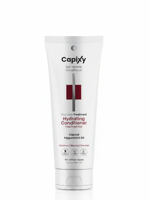 Capixy Hair Hydrating Conditioner 250ml displayed clearly, highlighting the product packaging, name, size, and sulfate-free formula.