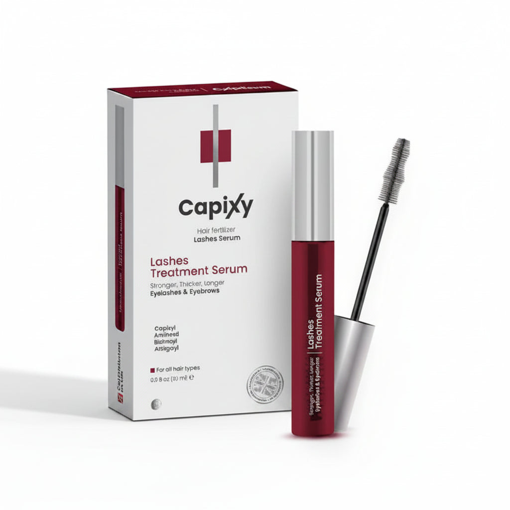 Capixy Lashes Treatment Serum 10ml displayed clearly with its product packaging, name, and size visible.