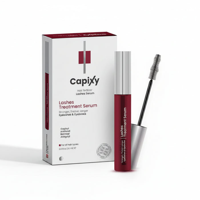 Capixy Lashes Treatment Serum 10ml displayed clearly with its product packaging, name, and size visible.