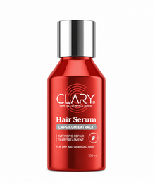 Clary Hair Serum 100ml with Procapil, Argan Oil and Red Pepper Extract for anti-frizz hair care