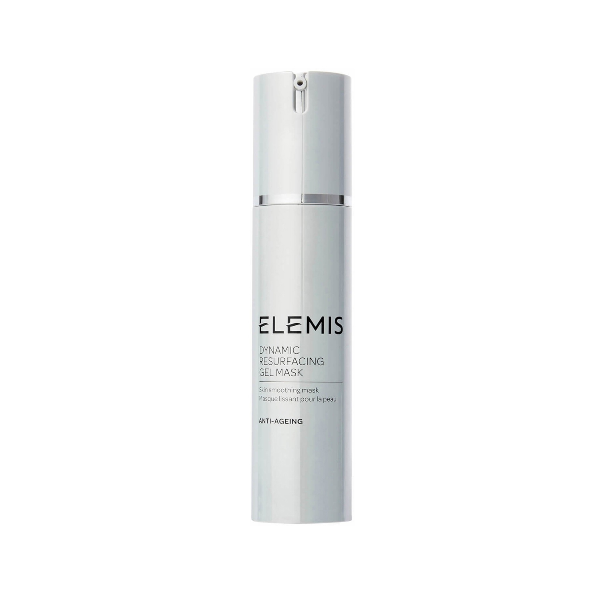 Elemis Dynamic Resurfacing Gel Mask 50ml displayed in its tube packaging, featuring a lightweight gel face mask designed to smooth and refine the skin.
