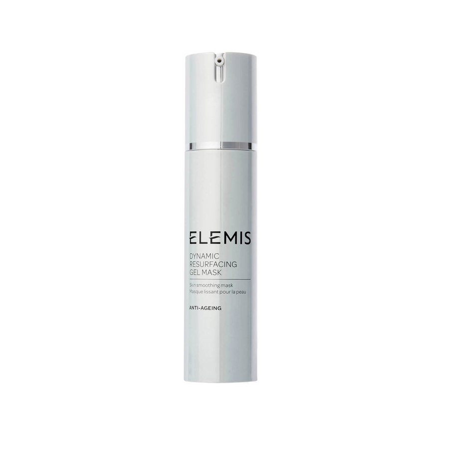 Elemis Dynamic Resurfacing Gel Mask 50ml displayed in its tube packaging, featuring a lightweight gel face mask designed to smooth and refine the skin.