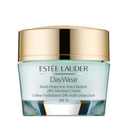 Estée Lauder DayWear cream jar on a white background
