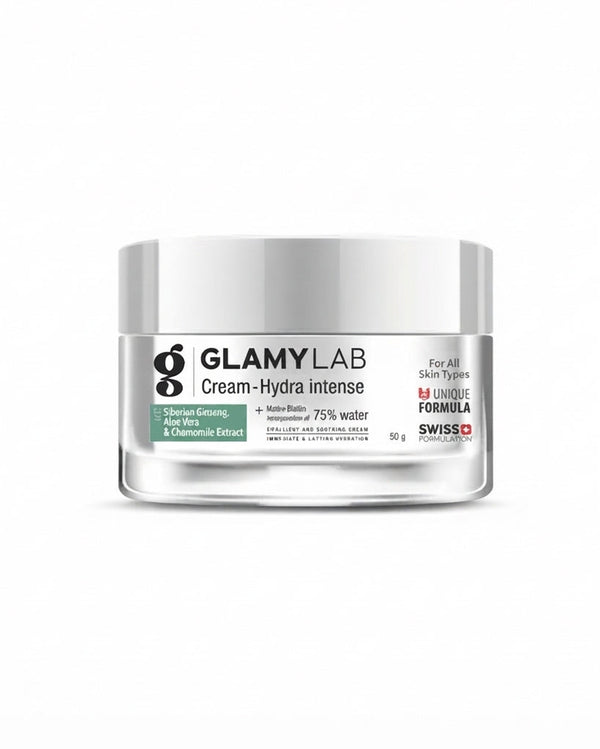 GLAMYLAB Hydra Intense Cream 50g deep hydration moisturizer with Marine Elastin and Ginseng